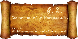 Gaunersdorfer Konstantin névjegykártya
