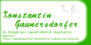 konstantin gaunersdorfer business card